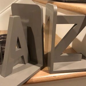 A & Z Accent Bookends